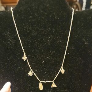 Stella & Dot Gold Charm Necklace